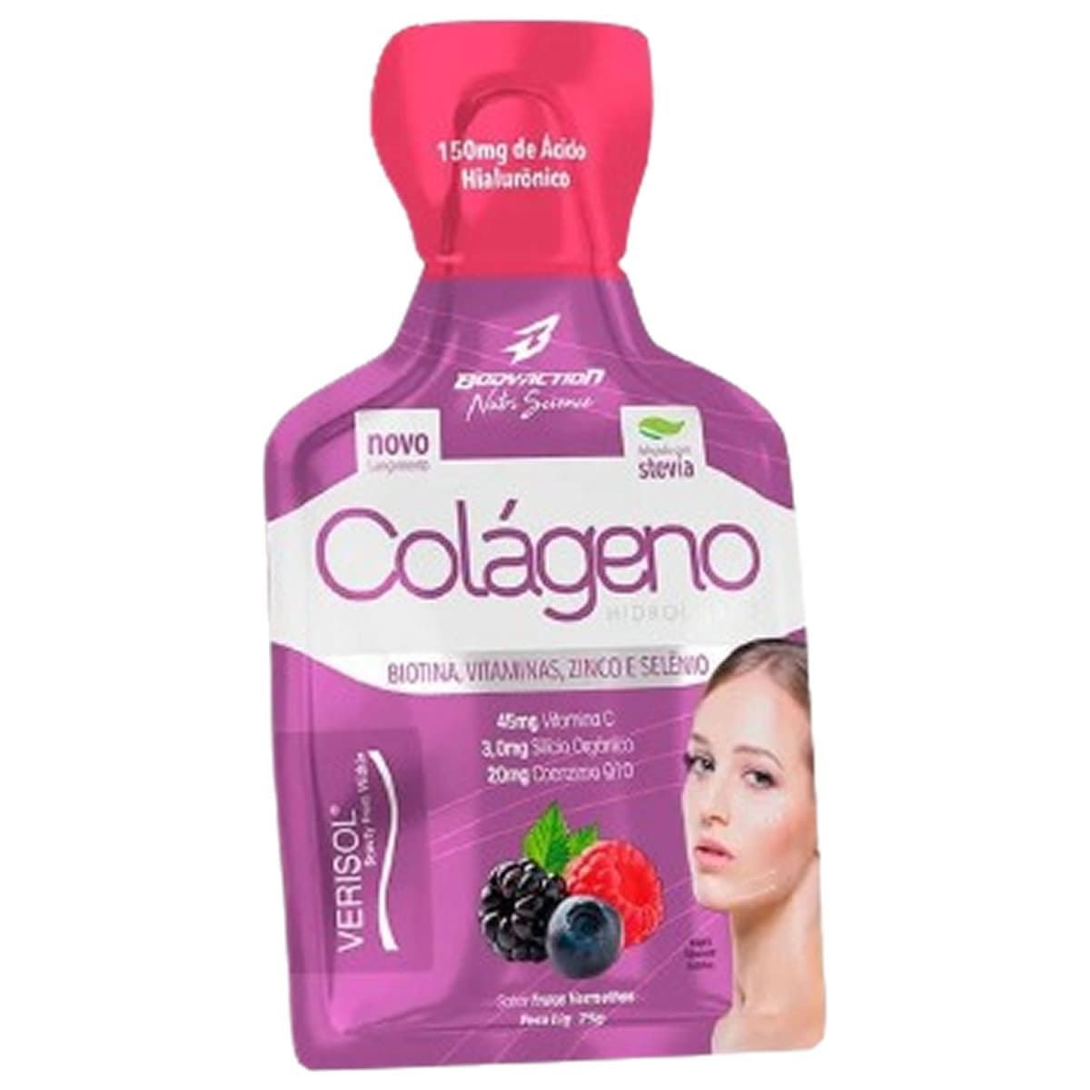 Col�geno Verisol em Gel - 1 Sach� 25g Frutas Vermelhas - BodyAction