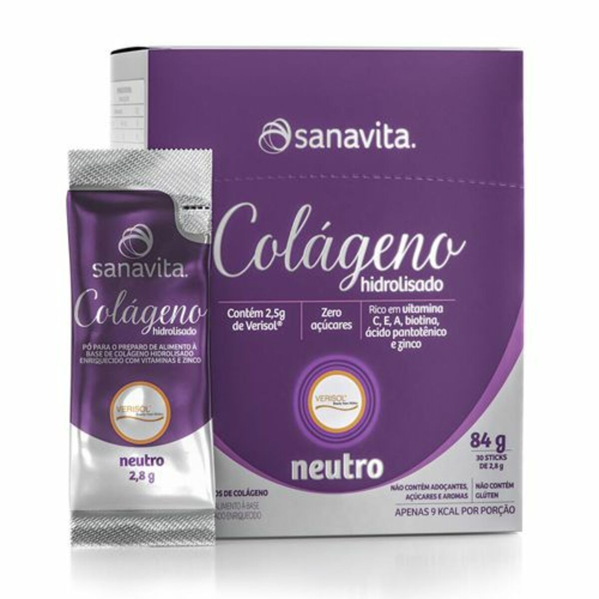 Col�geno Verisol Hidrolisado - 30 Sticke de 2,8g Neutro - Sanavita