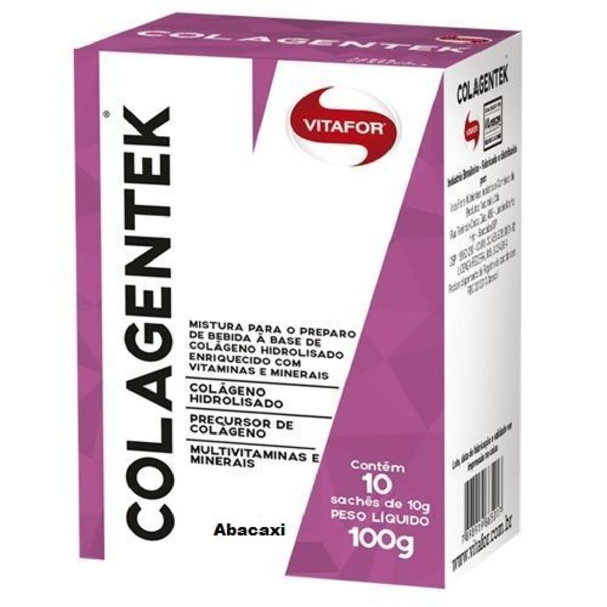 Colagentek - 10 Sach�s 10g Abacaxi - Vitafor*** Data Venc. 30/11/2022