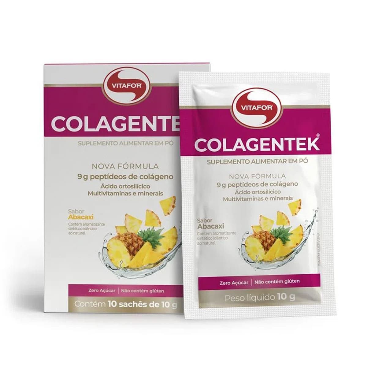 Colagentek - 10 Sach�s 10g Abacaxi - Vitafor