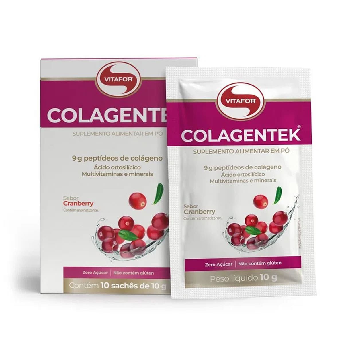 Colagentek - 10 Sach�s 10g Cranberry - Vitafor