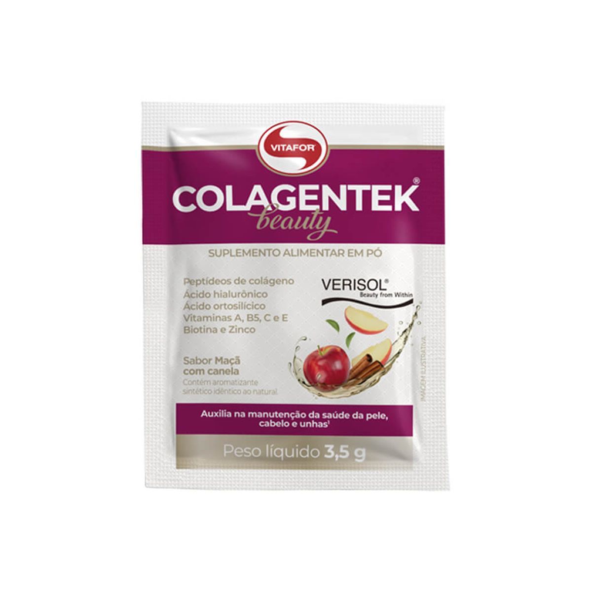 AMOSTRA - Colagentek Beauty - 3,5g Ma�� Com Canela AMOSTRA GRATIS - Vitafor