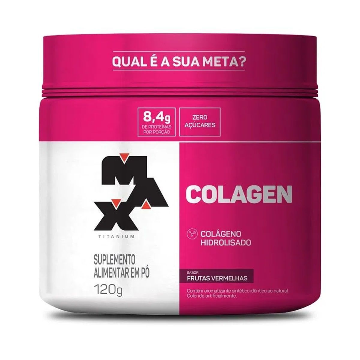 Colagen - 120g Frutas Vermelhas - Max Titanium*** Data Venc. 19/01/2023