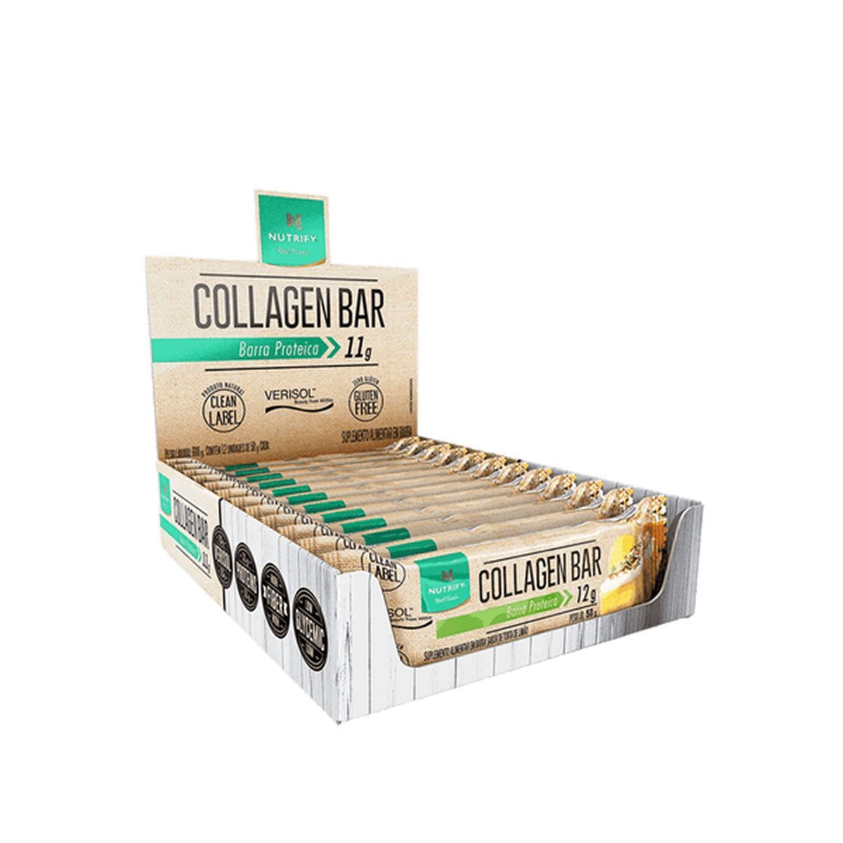 Collagen Bar - 10 Barras 50g Torta de Lim�o - Nutrify