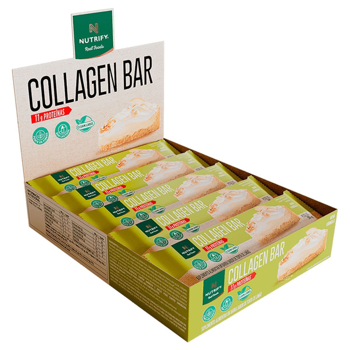 Collagen Bar - 10 Unidades 50g Torta de Lim�o - Nutrify