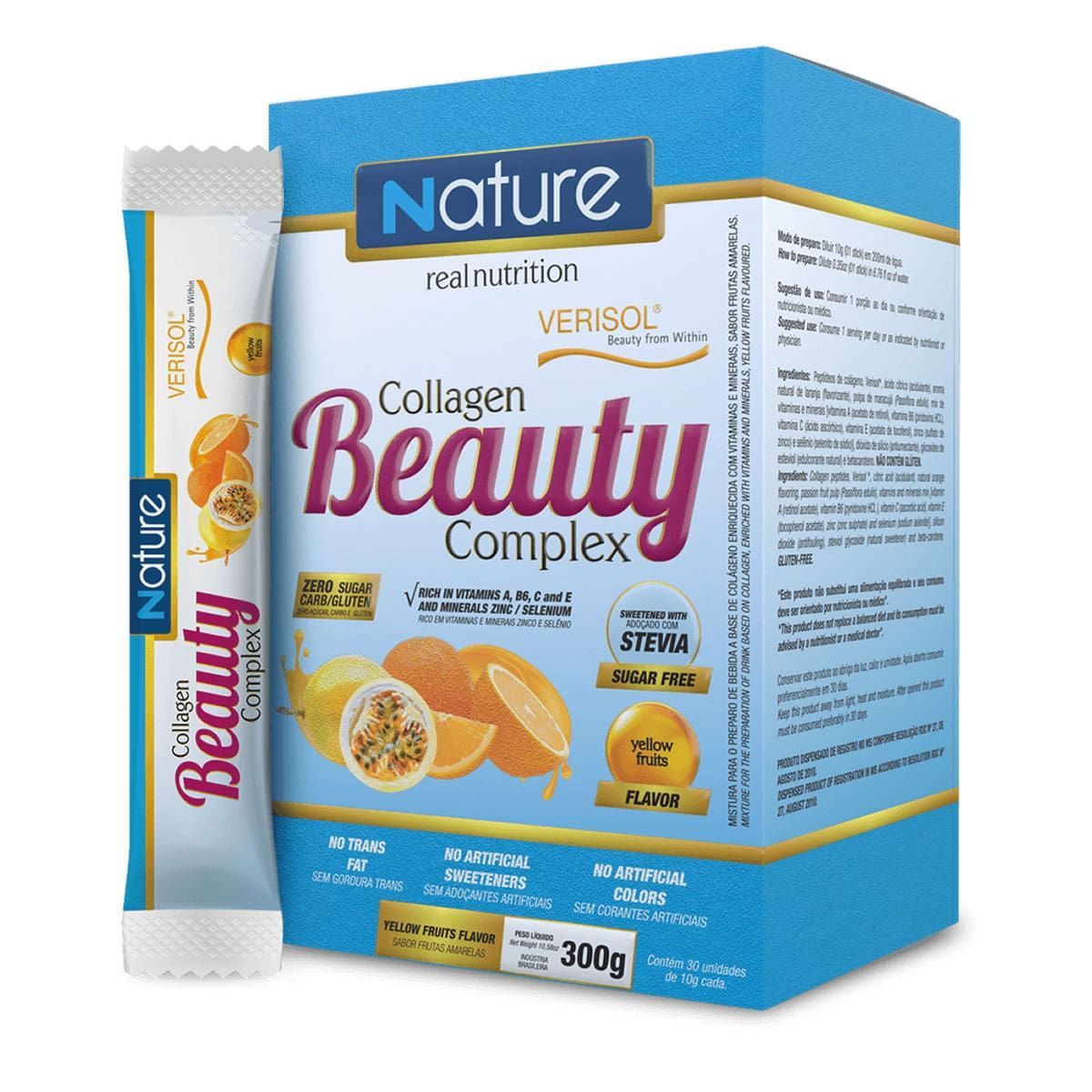 Collagen Beauty Complex - 30 Sticks de 10g Frutas Amarelas - Nature