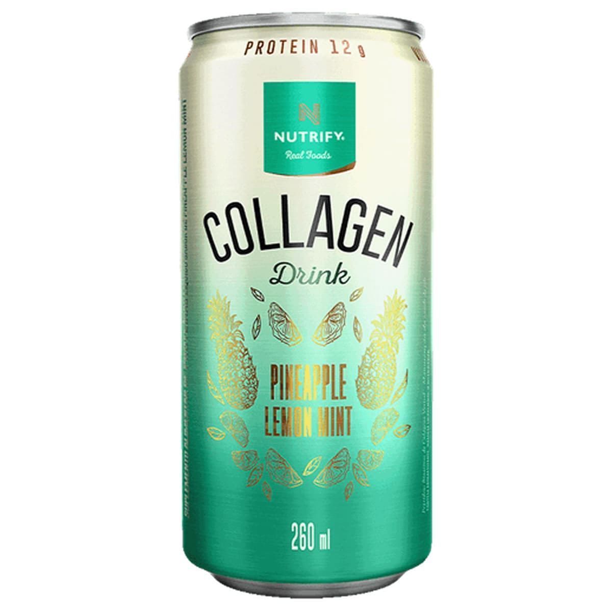 Collagen Drink - 1 Unidade 260ml Pineapple Lemon Mint - Nutrify*** Data Venc. 28/09/2024