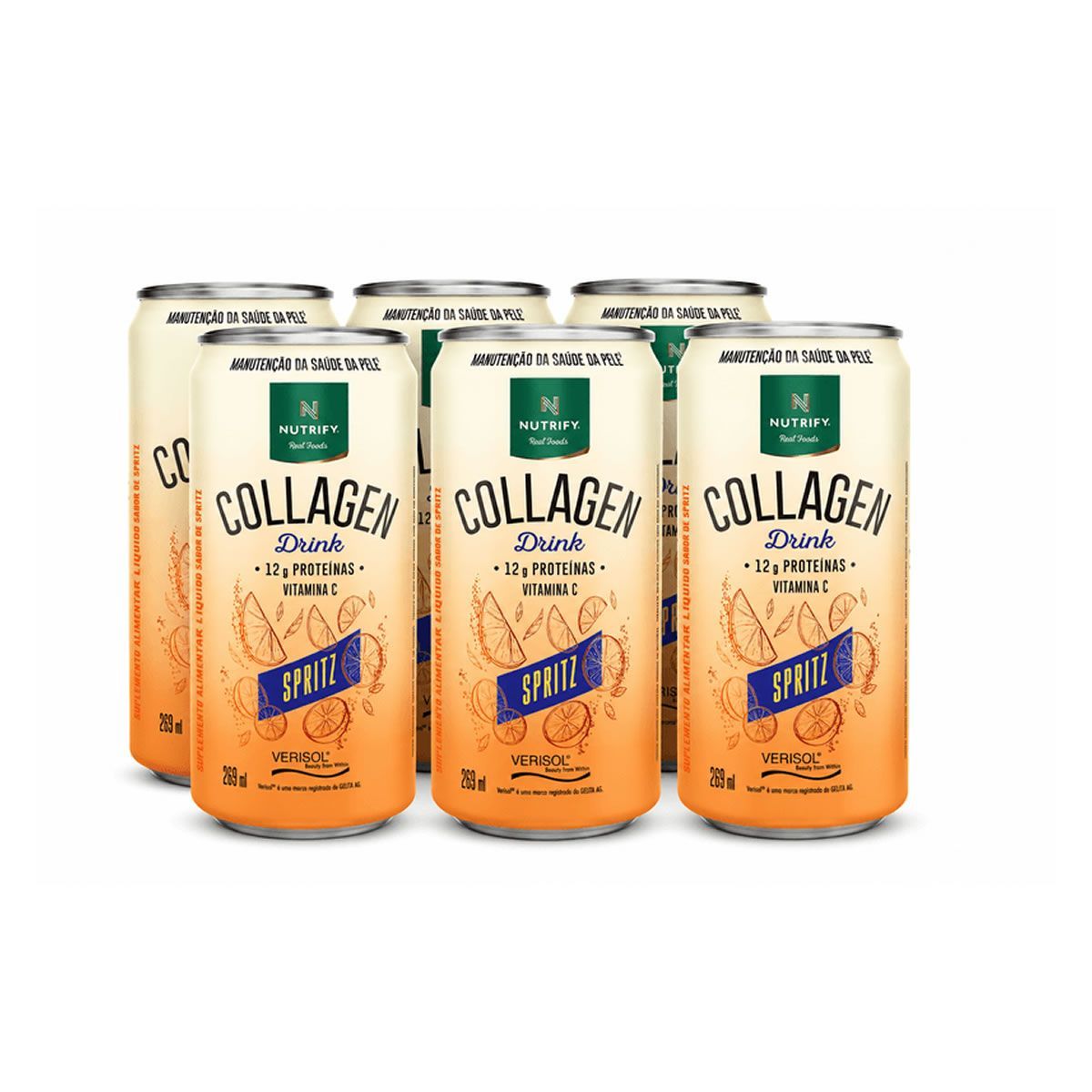 Collagen Drink - 6 Latas 269ml Spritz - Nutrify