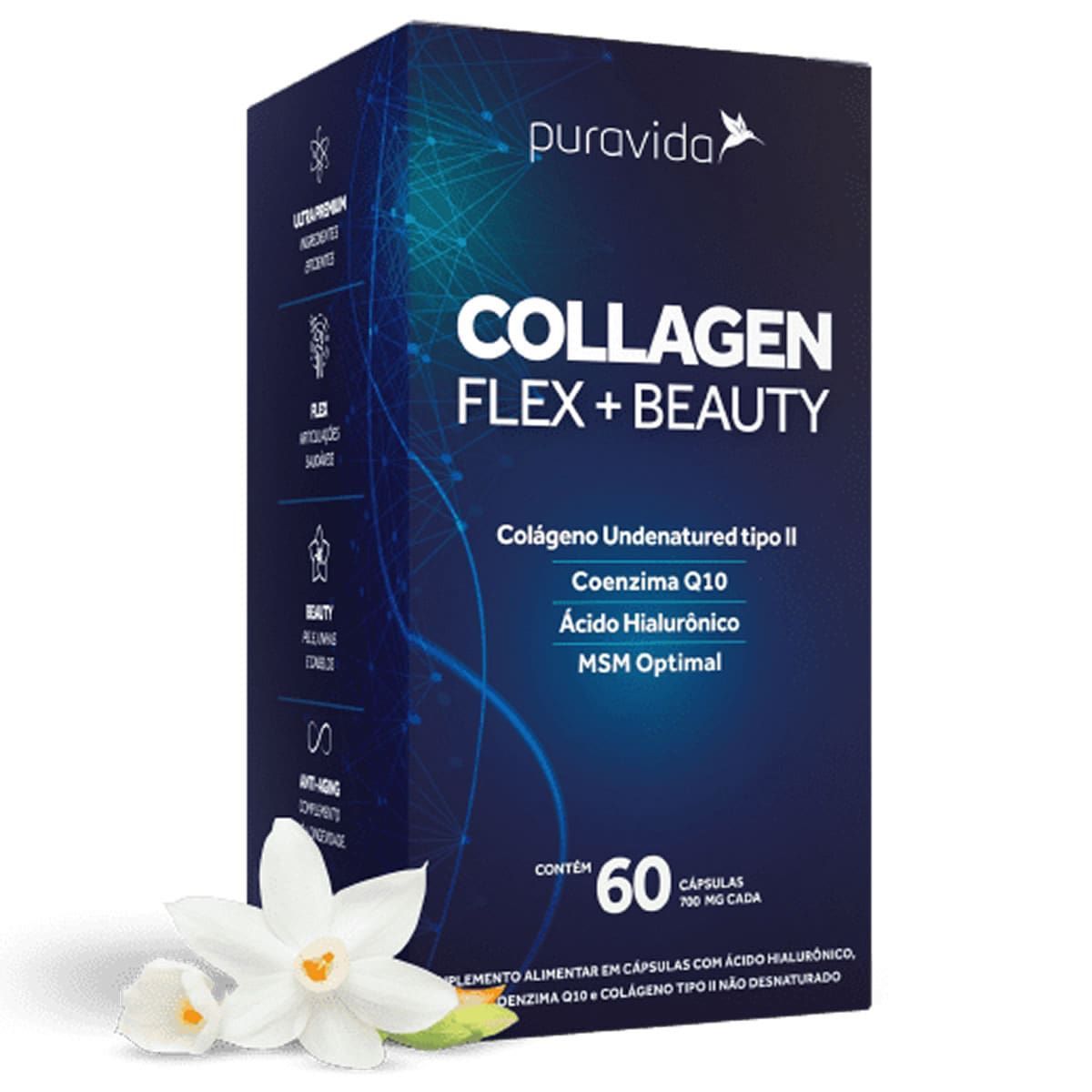 Collagen Flex Beauty - 60 C�psulas - Puravida*** Data Venc. 30/10/2025