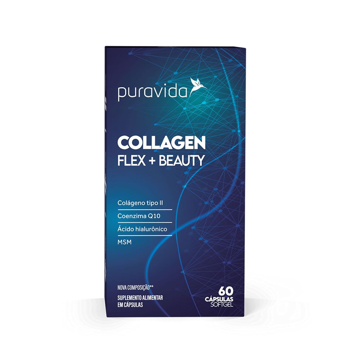 Collagen Flex + Beauty - 60 C�psulas Softgel - Puravida