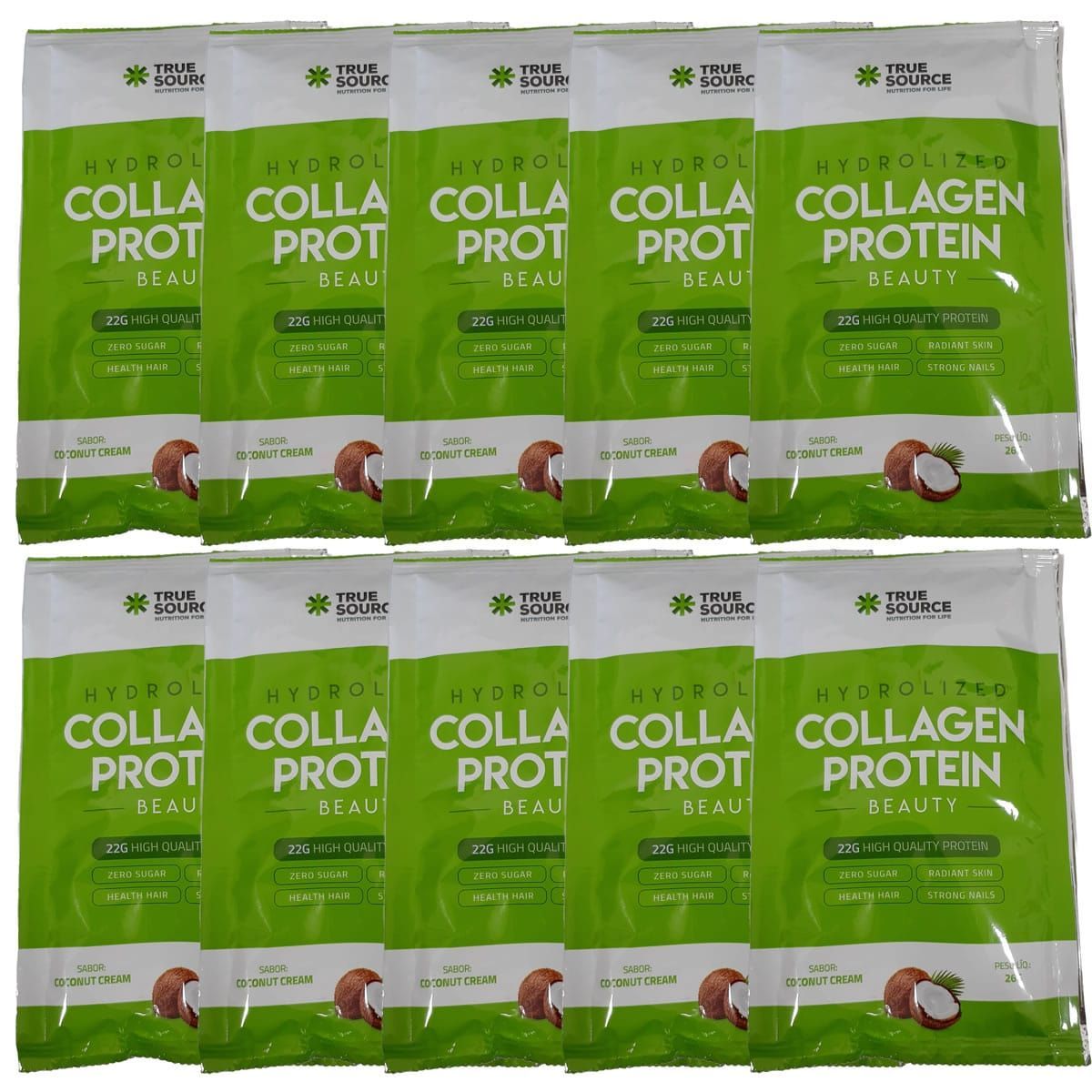 Collagen Protein - 10 Sach�s de 26g Coconut Cream - True Source