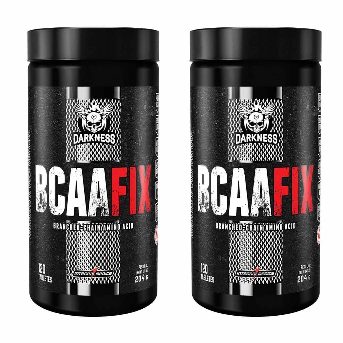 Combo 2 - Bcaa Fix Darkness - 120 Tabletes - Integralm�dica