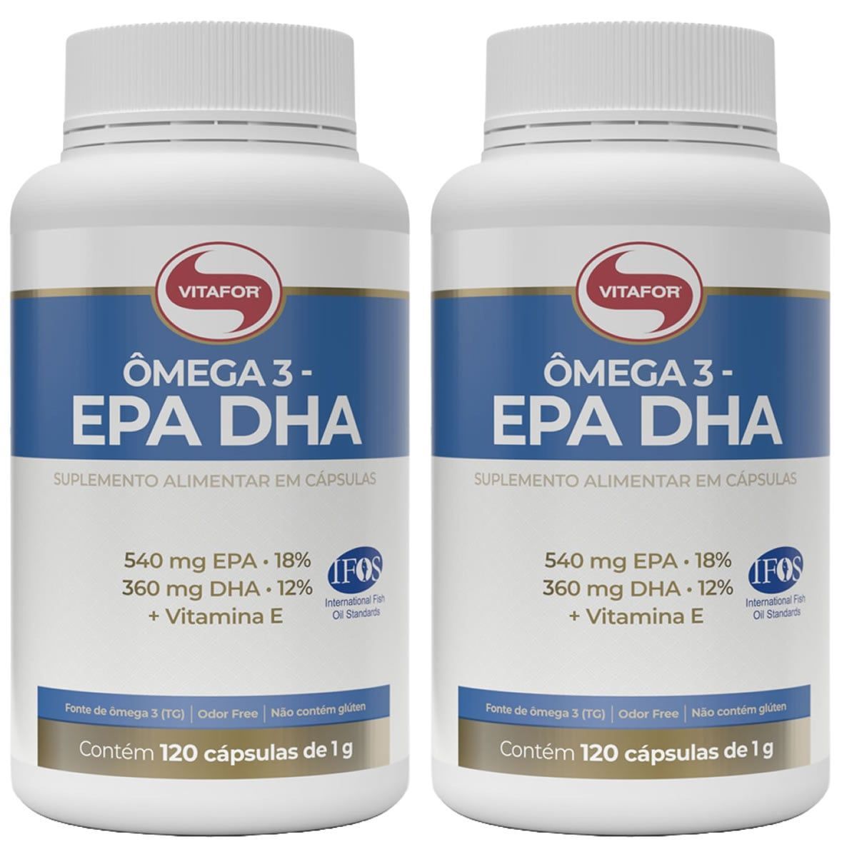 Combo 2 - �mega 3 - 120 C�psulas 1g - Vitafor