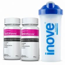 Combo - 2 TestoFemme - 60 C�psulas + Coqueteleira - Inove Nutrition