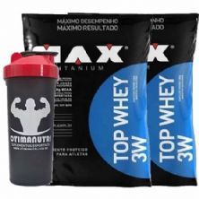 Combo 2 - Top Whey Chocolate 1800g +  Coqueteleira  - Max Titanium