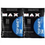 Combo 2x Top Whey 3W - 1800g Refil Vit.frutas - Max Titanium