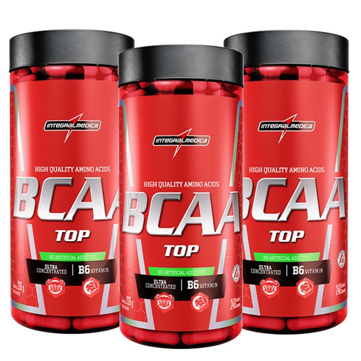 Combo 3 - Amino BCAA TOP - 240 c�psulas - Integralm�dica