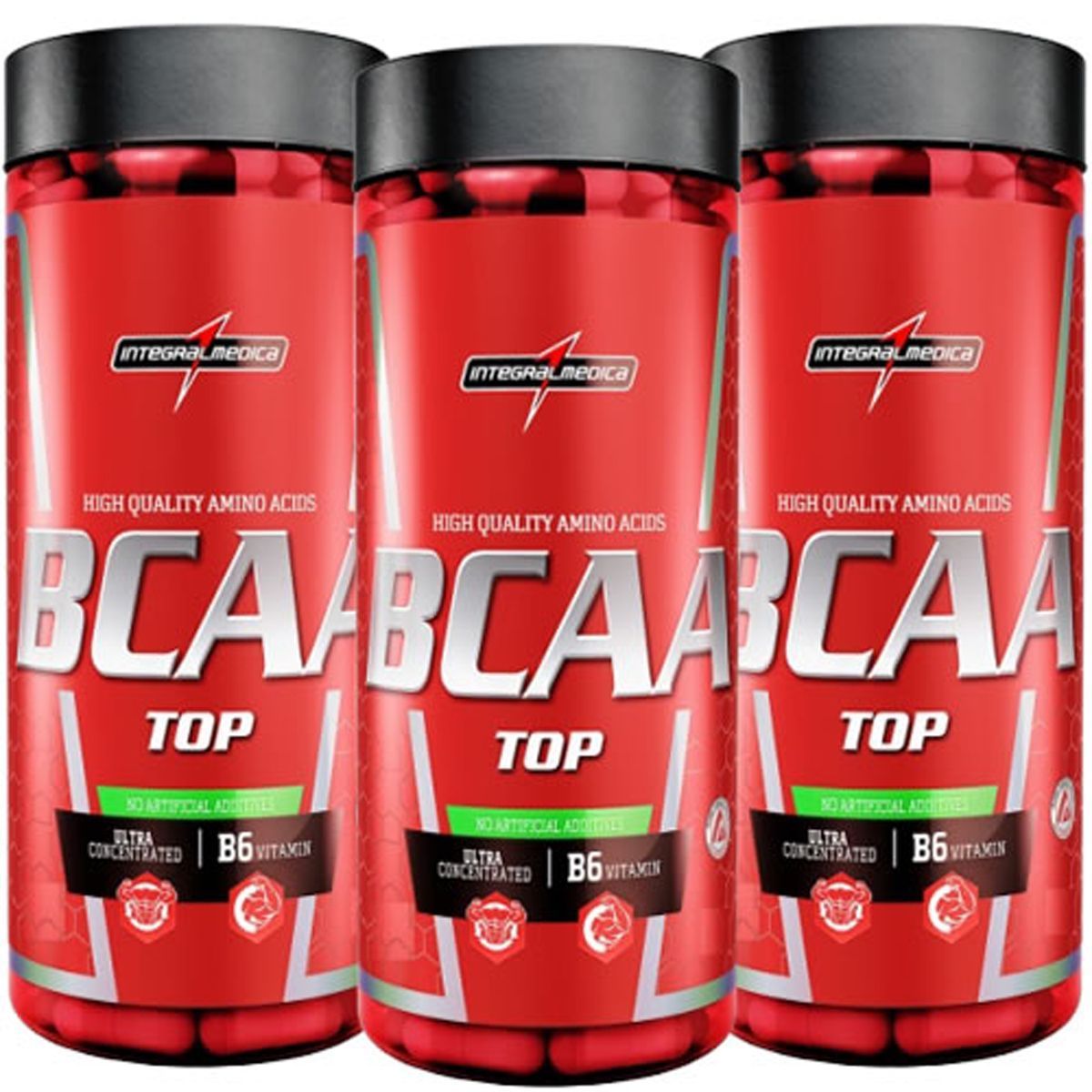 Combo 3 - Amino BCAA TOP 4:1:1 - 120 c�psulas - Integralm�dica