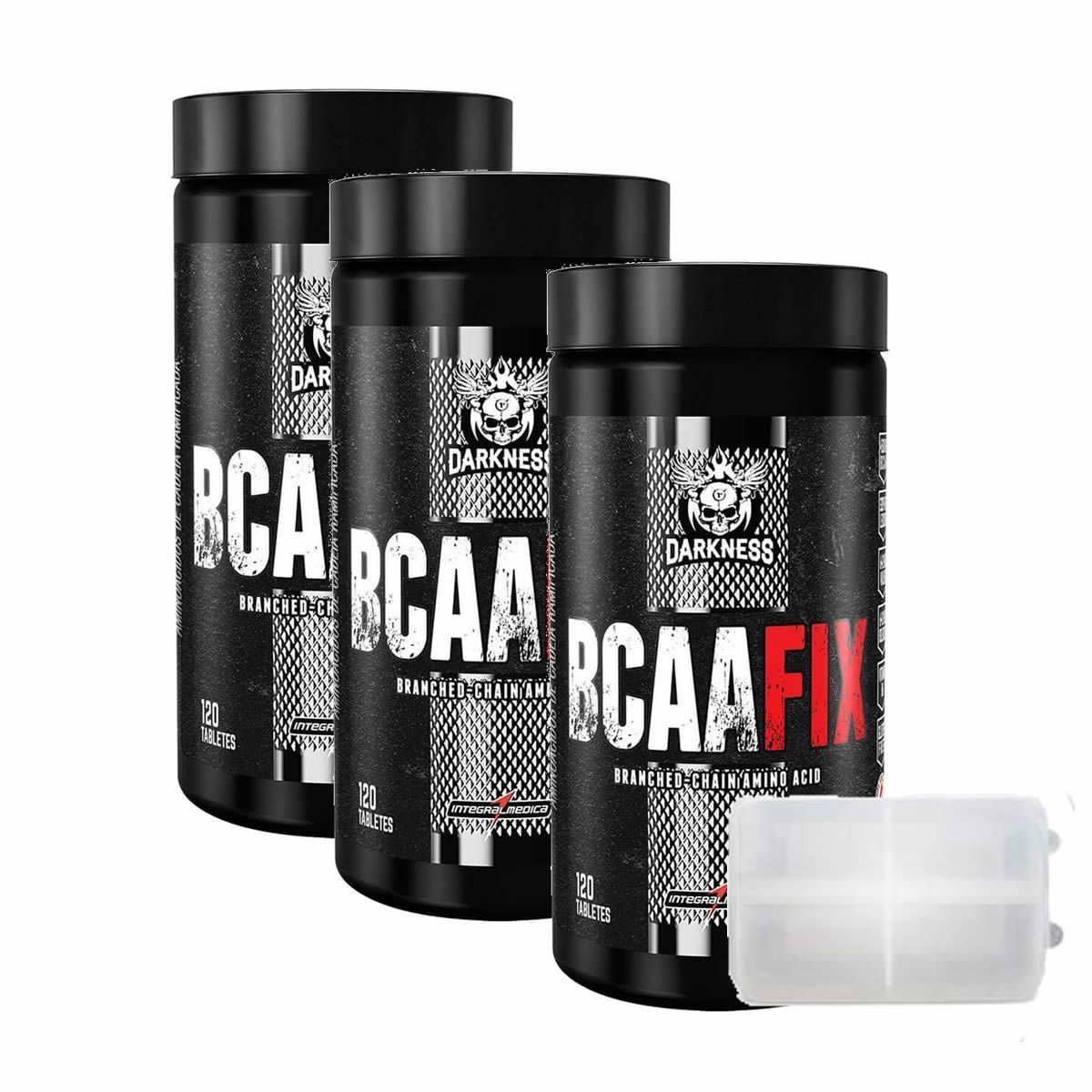 Combo 3 - Bcaa Fix  120 Tabletes + Porta C�psula - Integralm�dica
