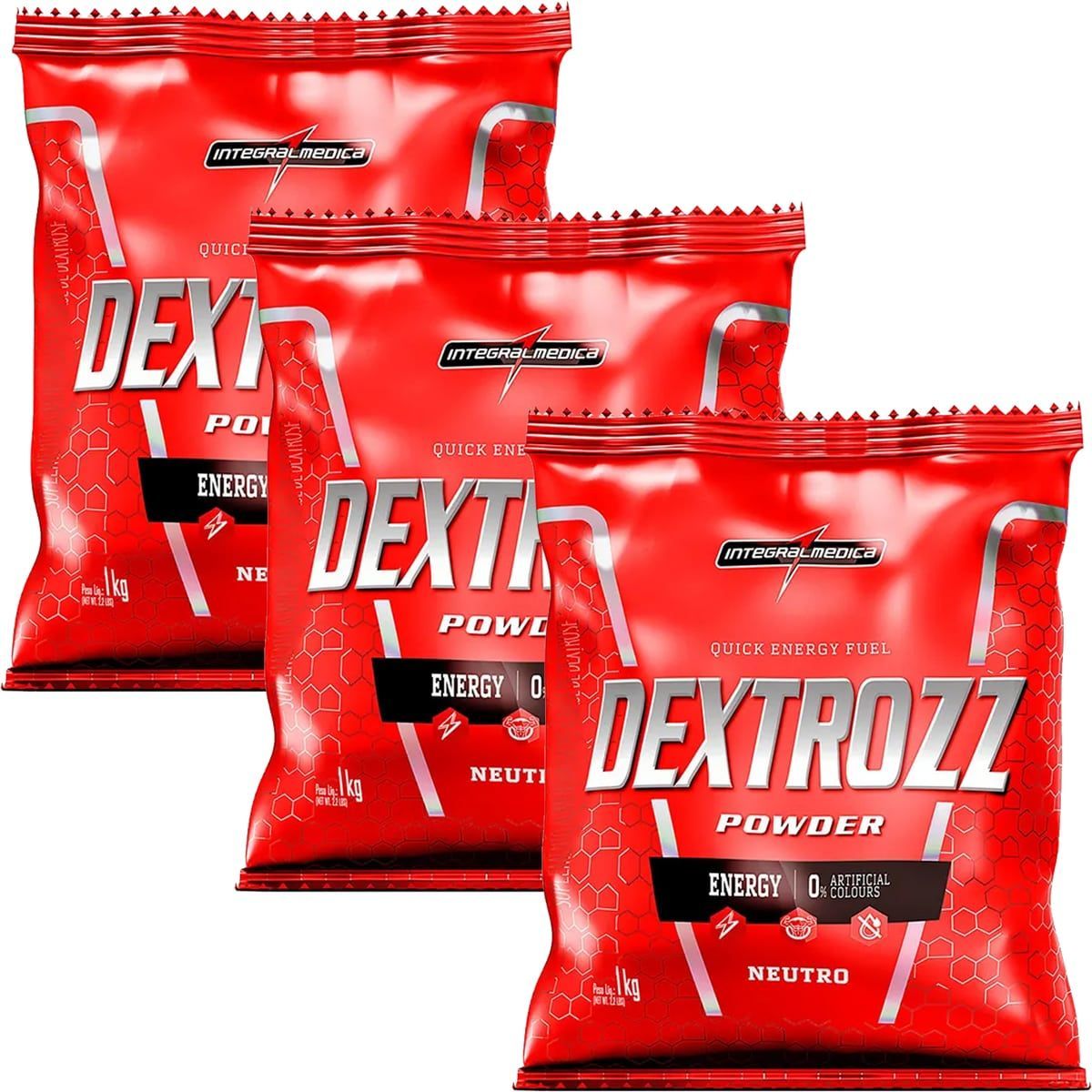 Combo 3 - Dextrozz 100% Dextrose 1000g - Integralm�dica