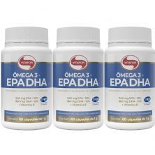 Combo 3 - �mega 3 - 60 C�psulas 1g - Vitafor