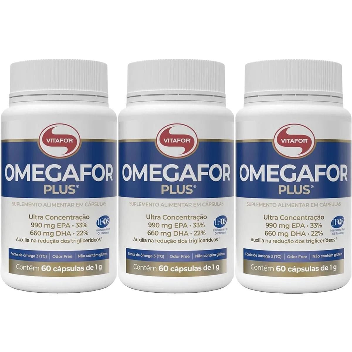 Combo 3 - �megaFor plus - 60 C�psulas - Vitafor