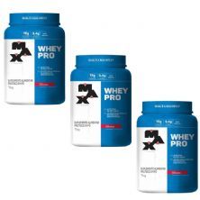Combo 3 - Whey Pro - 1000g Morango - Max Titanium