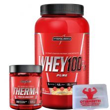 Combo Defini��o 100% Whey Baunilha + Therma Pro + Porta Caps - Integralm�dica