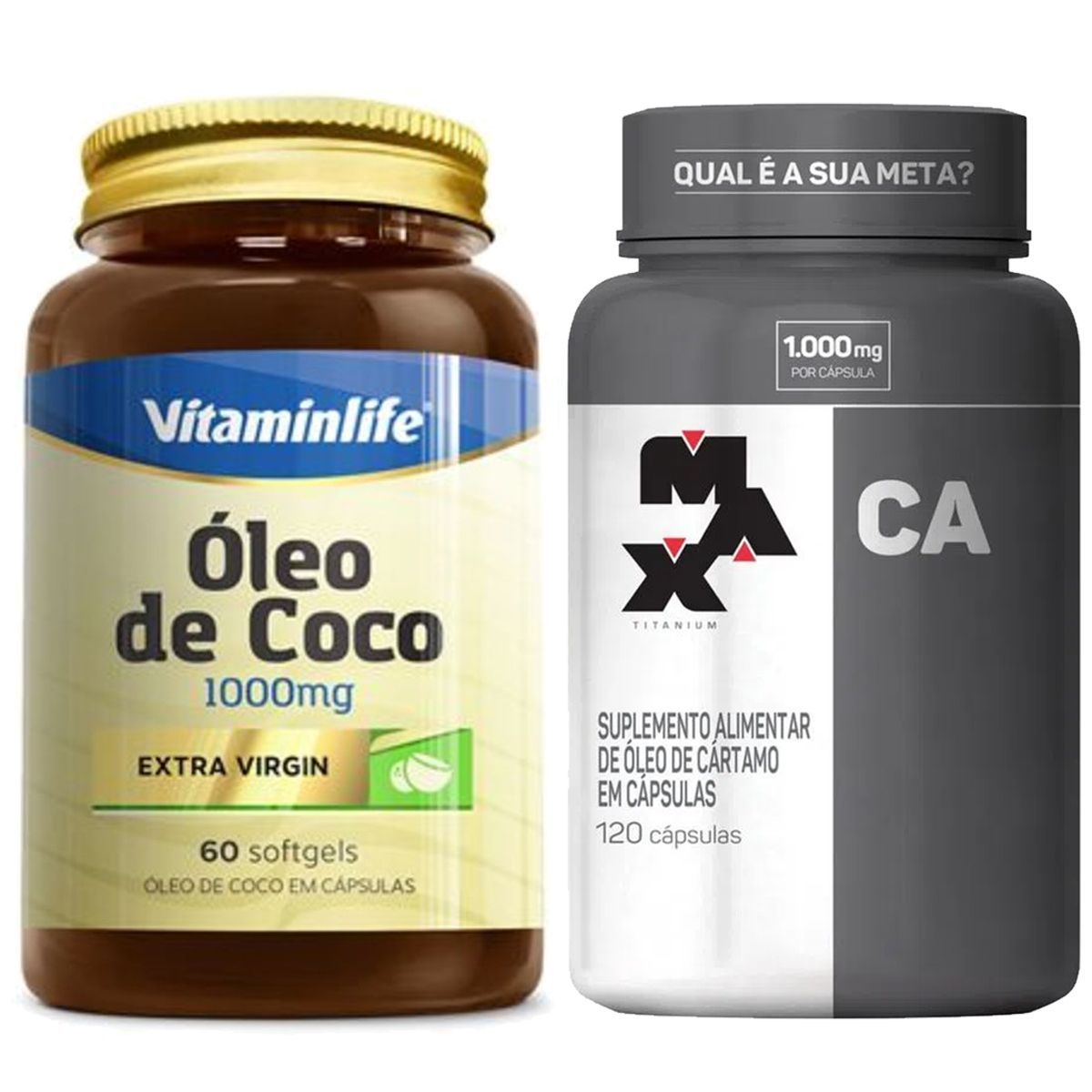 Combo Emagrecimento R�pido �leo De C�rtamo + �leo de Coco