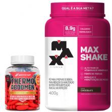 Combo - Max Shake 400g Chocolate + Thermo Abdomen 60 Tabletes - BodyAction