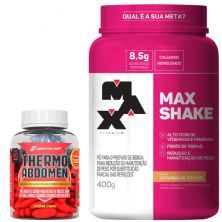 Combo - Max Shake 400g Vitaminas de Frutas + Thermo Abdomen 60 Tabletes - BodyAction