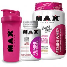 Combo Mulher - Femini Whey Pa�oca + Multimax Femme + Coqueteleira - Max