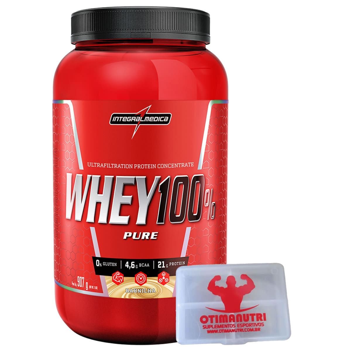 Combo Super - 100% Whey Baunilha + Porta C�psula - Integralm�dica