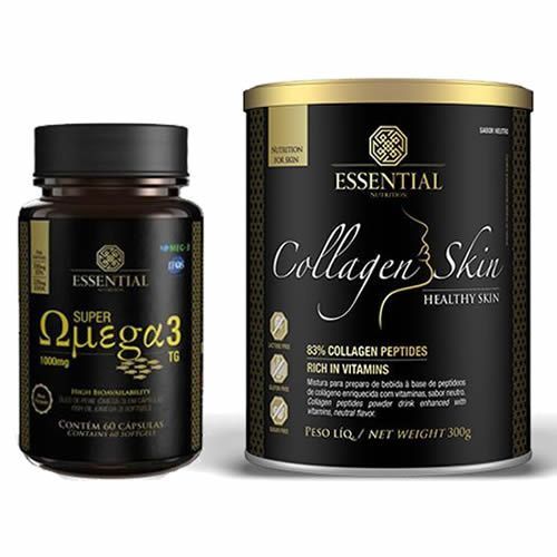 Combo - Super �mega 60 C�psulas + Collagen Skin 300g Neutro - Essential Nutrition