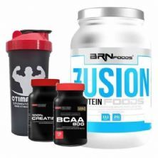 Combo - Whey 7Usion - 900g Chocolate + 100% Creatine + BCAA - BodyBuilders