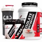 Combo - Whey Isolado Isolate Definition 2000g Chocolate + Bcaa + Creatina + Porta Caps + Coqueteleira - Body Action