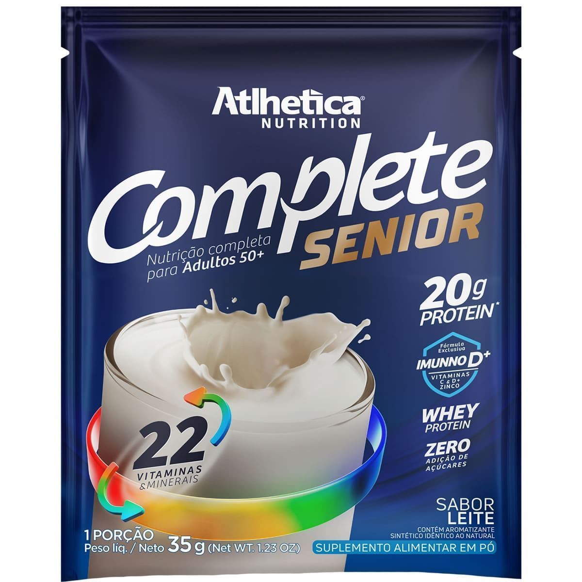 Complete Senior 50 Mais - 1 Sach�s de 35g Leite - Atlhetica Nutrition