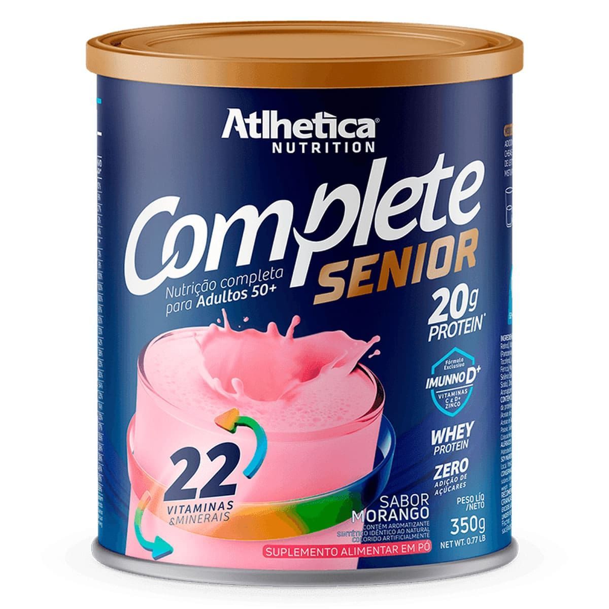 Complete Senior 50 Mais - 350g Morango - Atlhetica Nutrition