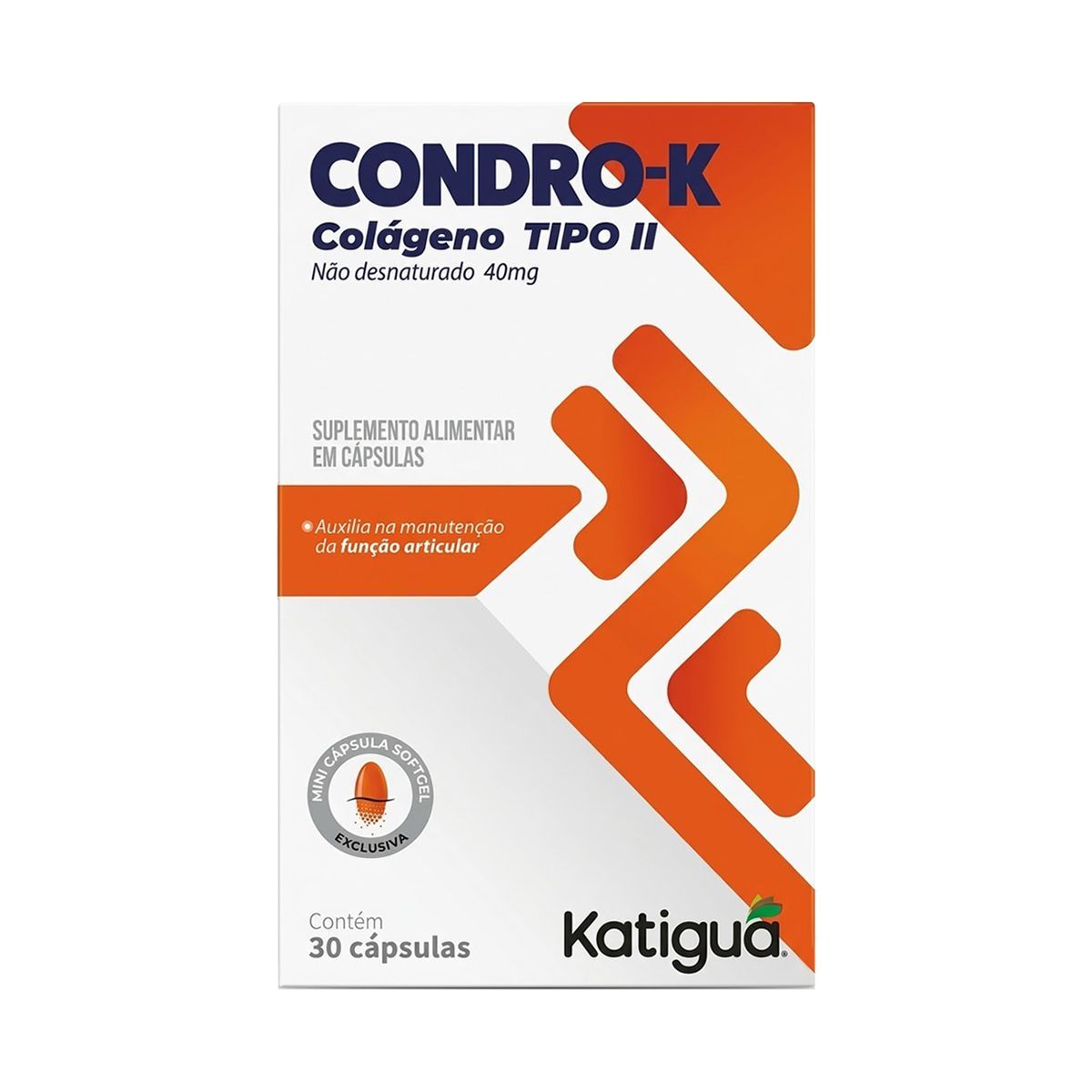 Condro-k Col�geno Tipo II - 30 C�psulas - Katigu�