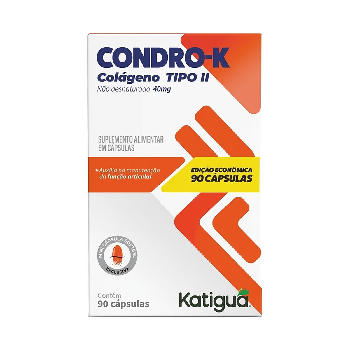 Condro-K Col�geno Tipo II - 90 C�psulas - Katigu�