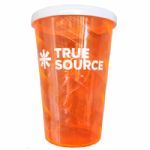 Copo Big Twister - 700ml Laranja Neon Tampa Branca - True Source
