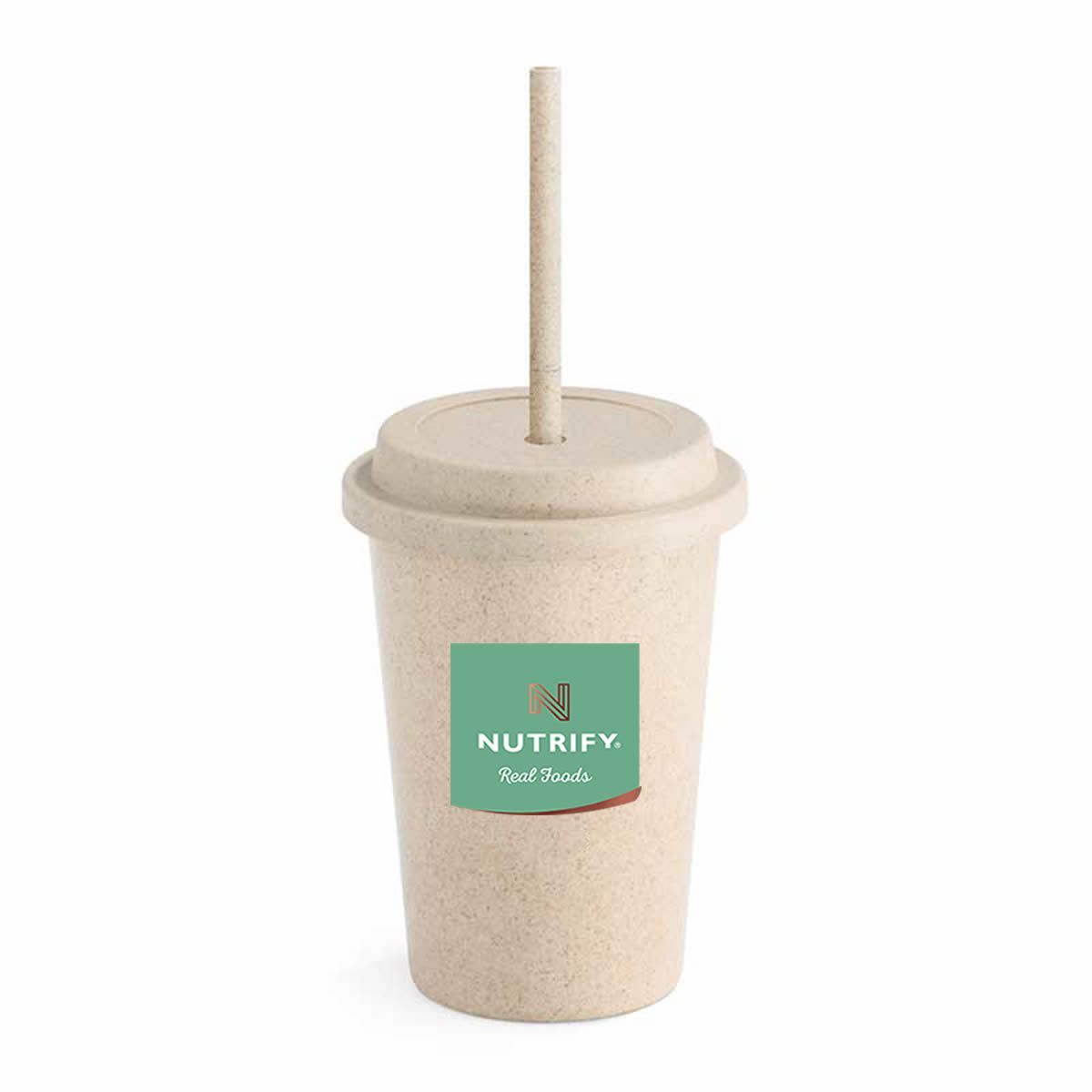 Copo Ecol�gico com Tampa e Canudo 470ml - Nutrify