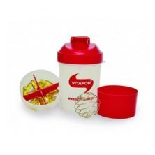 Coqueteleira 2 Doses e porta c�psulas 400ml - Vitafor