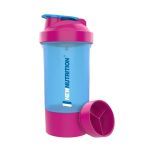 Coqueteleira 3 Doses - 600ml Azul e Rosa - NewNutrition
