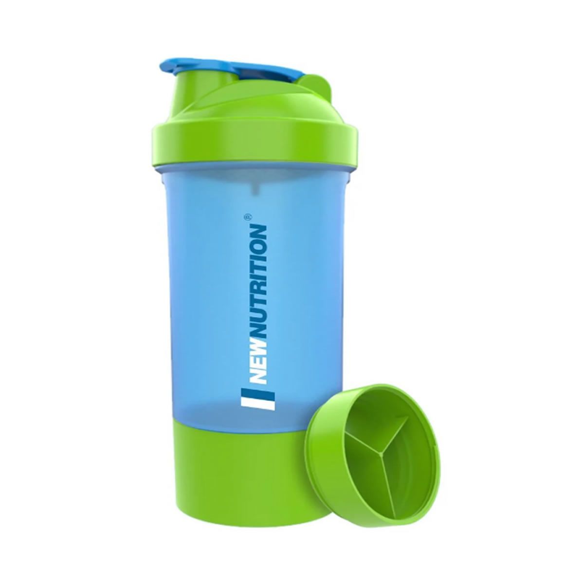 Coqueteleira 3 Doses - 600ml Azul e Verde - NewNutrition