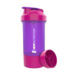 Coqueteleira 3 Doses - 600ml Roxa e Rosa - NewNutrition