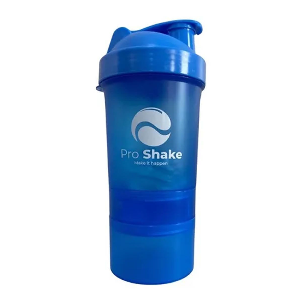 Coqueteleira 3 Doses com Blender - 400ml Azul - Pro Shake