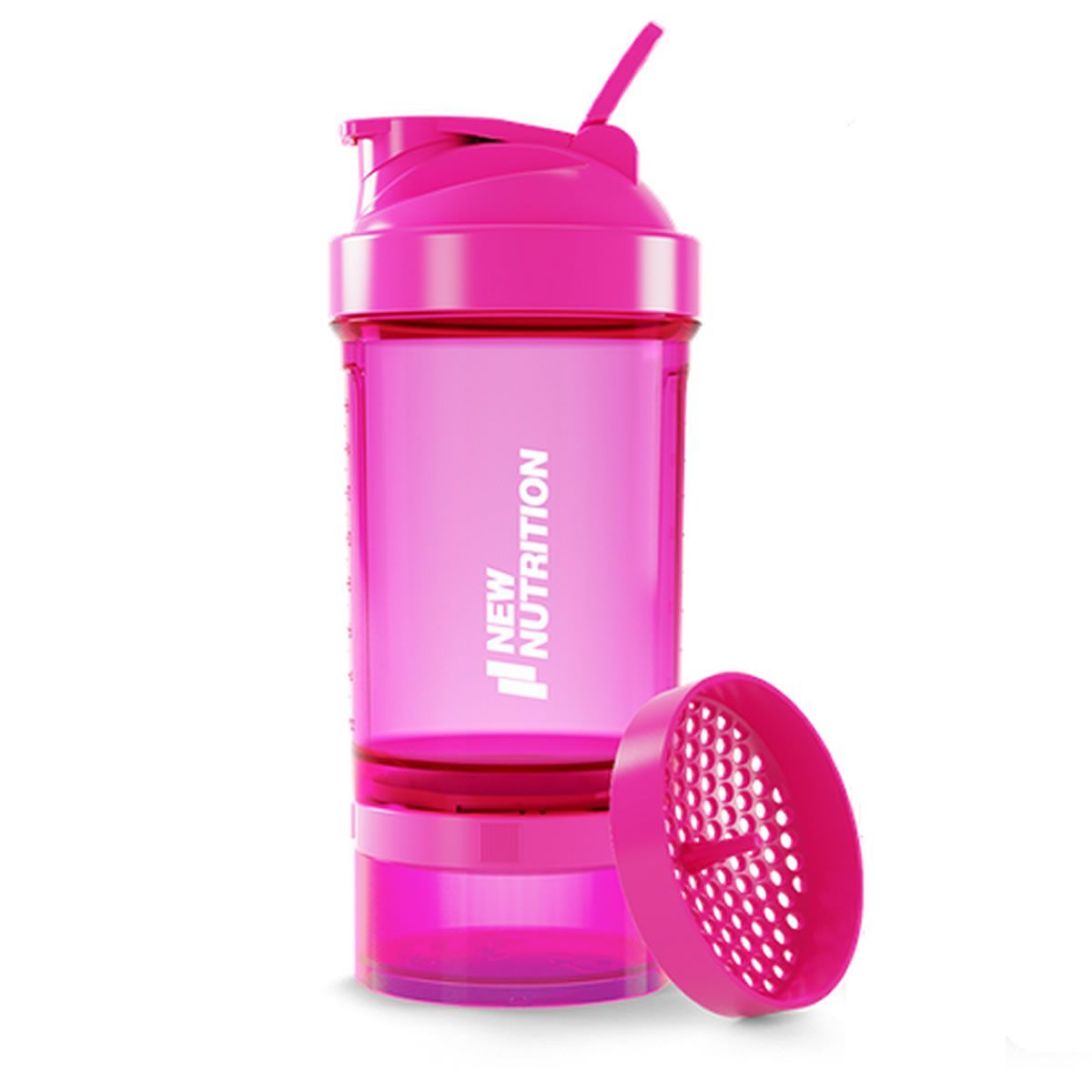 Coqueteleira 3 Partes - 500ml Rosa - NewNutrition