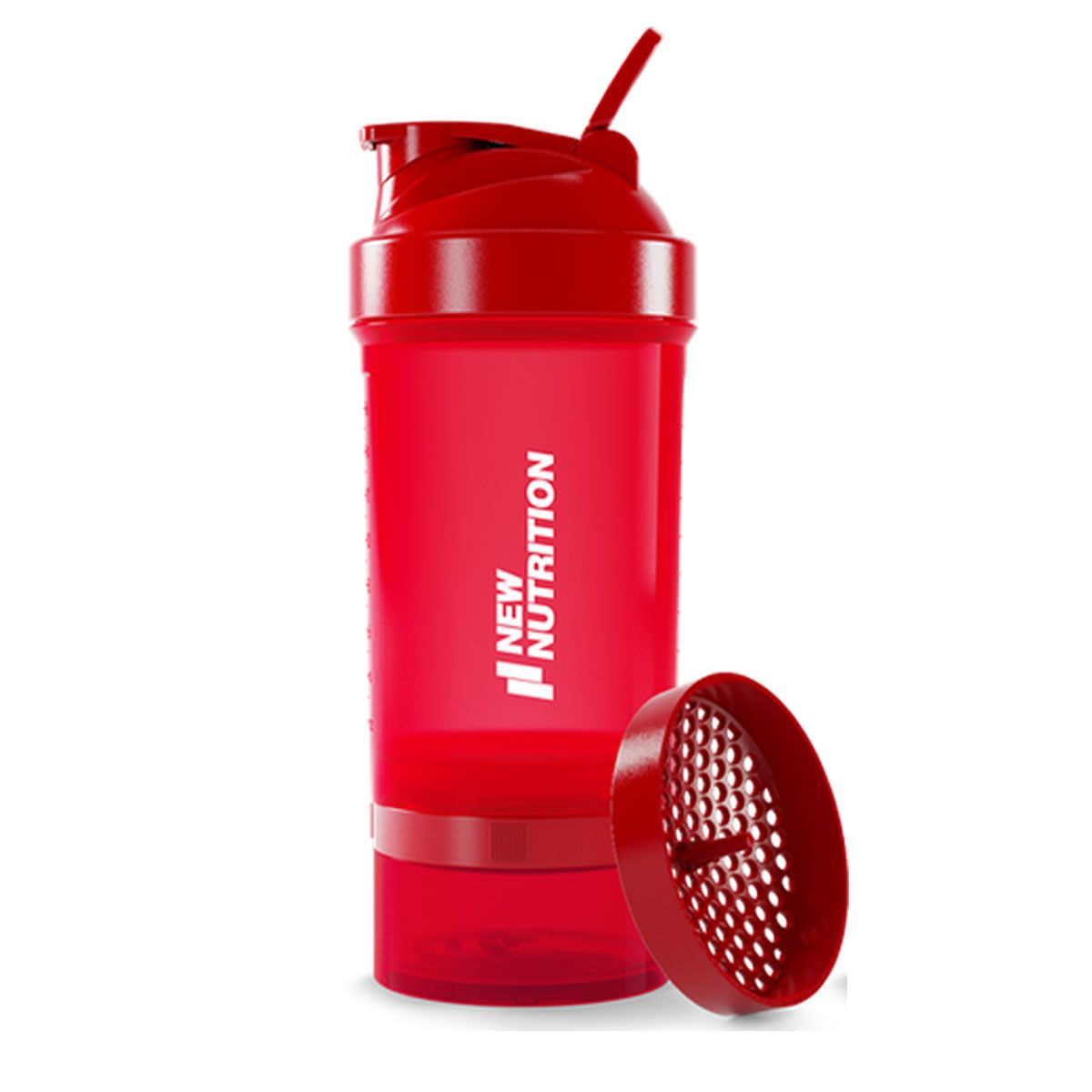 Coqueteleira 3 Partes - 500ml Vermelho - NewNutrition