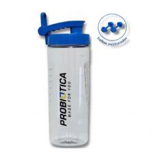 Coqueteleira 400ml - Transparente e Azul - Probi�tica